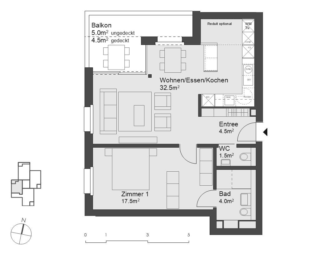 Wohnung 3.1 Dachgeschoss 2.5 Zimmer